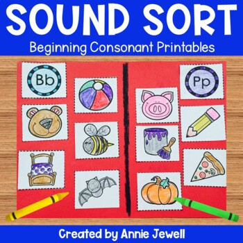 Preview of Beginning Sounds Picture Sorts - Consonant Sounds