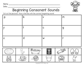 Beginning Consonant Sound Task Cards by Kathy Law | TpT