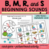 Beginning Consonant Sounds Games B M R S Letter Name Activities