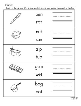 Beginning Consonants (CVC letters TGNP) by Jennifer Chilton | TPT