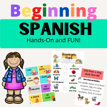 Preview of Beginning Conversational Spanish: Fun, Hands-On Notebook pages UNIT 1