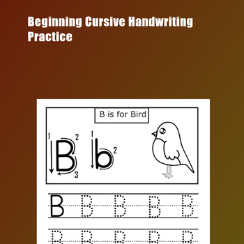 Beginning Cursive Handwriting Practice by SeaDealXEducation | TPT