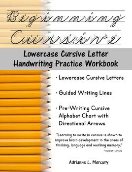 Preview of Beginning Cursive: Lowercase Cursive Letter Handwriting Practice Workbook