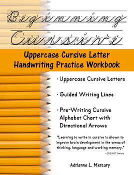 Preview of Beginning Cursive: Uppercase Cursive Letter Handwriting Practice Workbook