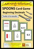 Beginning Decimals - TENTHS and HUNDREDTHS - SPOONS Card G