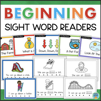 Preview of Beginner Readers Kindergarten Sight Word Emergent Printable Decodable Books