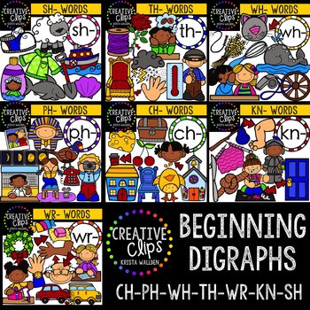 Preview of Beginning Digraph Mega Bundle {Creative Clips Digital Clipart}