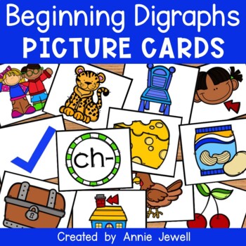 Preview of Beginning Digraph Sounds Picture Cards - sh ch th wh ph wr kn