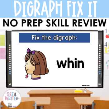 Preview of Beginning Digraph Fix it Interactive PowerPoint