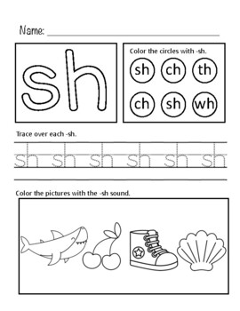 Beginning Digraphs - CH, SH, TH, WH by MrsBeachey | TPT