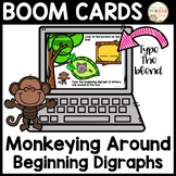 Beginning Digraphs Monkeying Around |BOOM CARDS |  (Distan