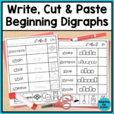 Beginning Digraphs Phonics Worksheets: Cut and Paste Activ
