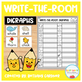 Beginning Digraphs - Write-the-Room - Classroom Phonics Activity