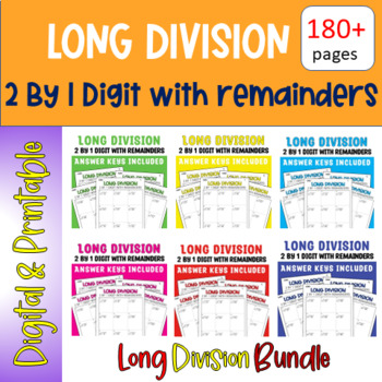 Preview of Beginning Division Worksheets, Dividing 2 Digits By 1 Digit Numbers Worksheets