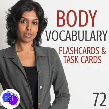 Preview of Body Vocabulary Card Sets for Adult Beginner or Newcomer ESL