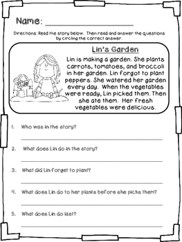 Beginning/Early Comprehension Stories and Questions by Klever Kiddos