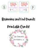 Beginning & End Sounds - Printable Cards