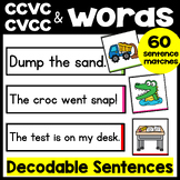 CCVC CVCC Decodable Sentences, Picture Match, Initial & Fi