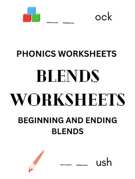 Preview of Beginning/Ending Blends Worksheet - Phonics Activity