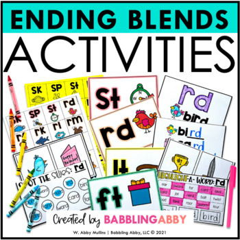 Beginning & Ending Consonant Blends Phonics Bundle | Kindergarten ...