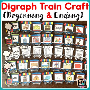 Preview of Beginning & Ending Consonant Digraph Craft Bundle Ch Sh Th Wh Ck Ng Ph Activity