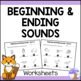 Beginning & Ending Sounds Worksheets