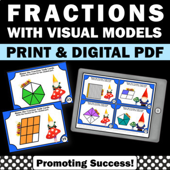 Preview of Introduction to Fractions Practice Identifying Review Games 3rd Grade SCOOT Fun