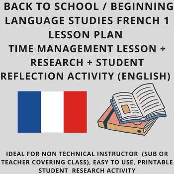 Preview of Beginning French Lesson Plans - Time Management for French Language Students