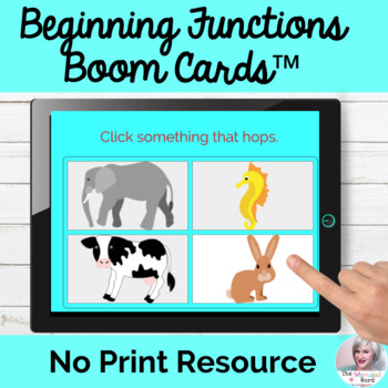 Preview of Language Functions Boom Cards™ No Print Speech Therapy | Distance Learning