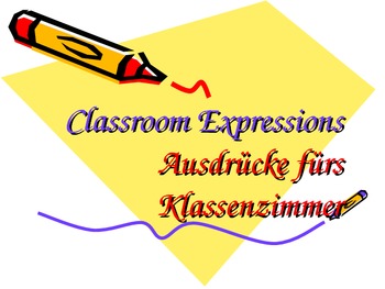 Preview of Beginning German Classroom Expressions