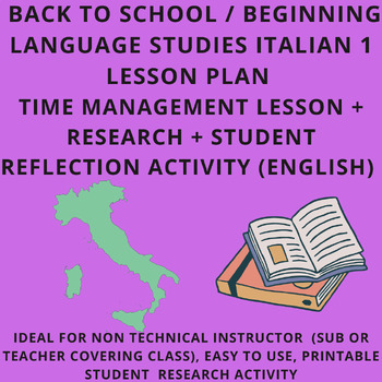 Preview of Beginning Italian Lesson Plans - Time Management for Italian Language Students