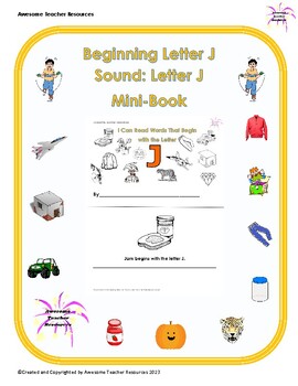 Preview of Beginning J Sound: The Letter J Mini-Book