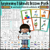 Beginning L Blends Pack - Worksheets, Posters & Word Cards
