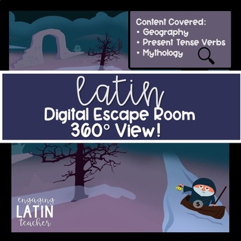Preview of Beginning Latin Digital Escape Room: Escape the Underworld!