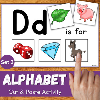 Beginning Letter Sound Activity | Alphabet Cut and Paste Set 3 | TPT