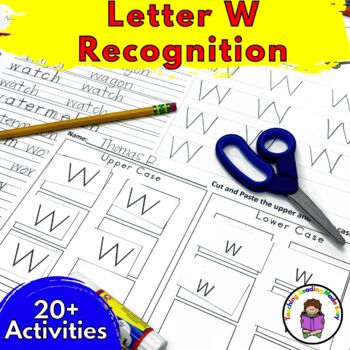 Preview of Letter W Worksheets for Letter Sound Recognition | Beginning Sounds
