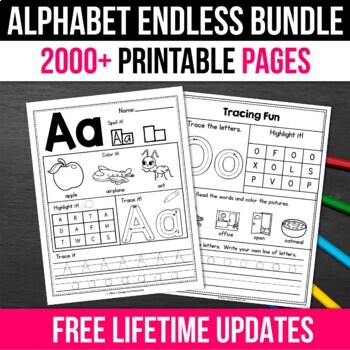 Preview of Beginning Letter Sound Worksheets Alphabet Tracing Card Poster Games Handwriting