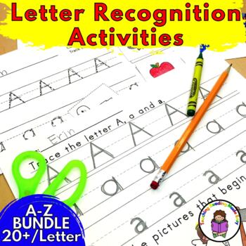 Preview of 20 Letter Sound Recognition Worksheets per Letter | Letter of the Week Bundle