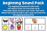 Beginning Letter Sound and CVC Task Cards