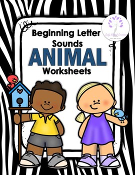 Preview of Beginning Letter Sounds ANIMAL Worksheets
