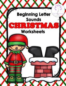 Preview of Beginning Letter Sounds CHRISTMAS Worksheets