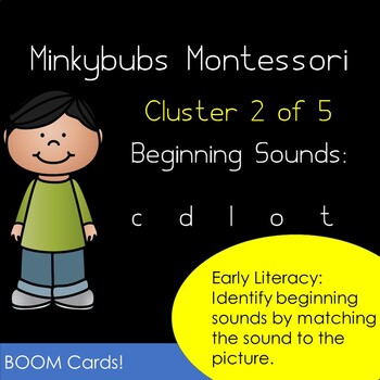 Preview of Beginning Letter Sounds Cluster 2 Boom Cards DISTANCE LEARNING Phonics