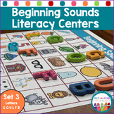 Beginning Letter Sounds Game & Centers | Initial Sounds Wo