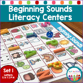Beginning Letter Sounds Game & Centers | Initial Sounds Wo