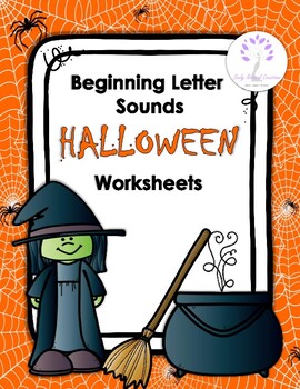 Preview of Beginning Letter Sounds HALLOWEEN Worksheets