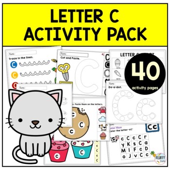 Preview of Alphabet Letters and Beginning Sound Activities LETTER C Worksheets Preschool