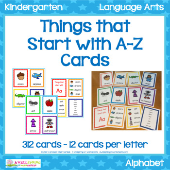 Preview of Things that Start with A-Z Cards