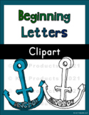 Beginning Letters ABC Clipart Color + Black & White