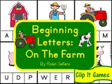 Beginning Letters: On The Farm {Clip It Literacy Games and