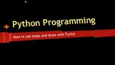 Beginning Loops Using Turtle Python Coding Lesson
